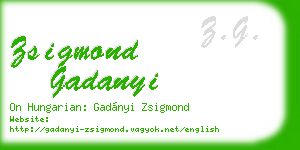 zsigmond gadanyi business card