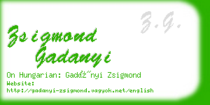 zsigmond gadanyi business card